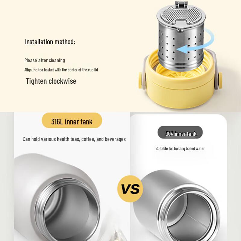 Buydeem Tea Infuser Insulated Mug