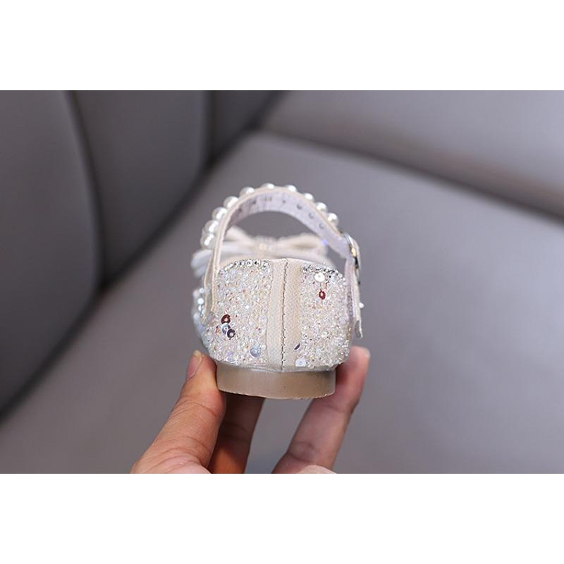 Autumn new style ladylike baby girl girls' princess rhinestone flat shoes, leather shoes, dance performance shoes