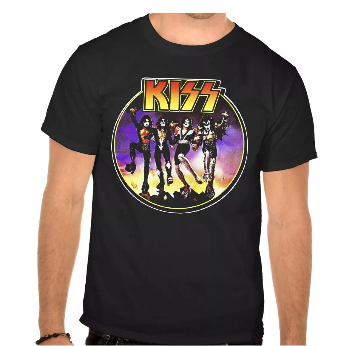 

KISS Рок-группа Легенды рок-музыки Черная футболка -900- 4XL
