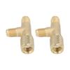 2 Pezzi Adattatore a T con Attacco Rapido e Valvola Ottone 1/4in SAE Adattatore a T per Refrigerante Struttura Robusta per R22 R12 R134