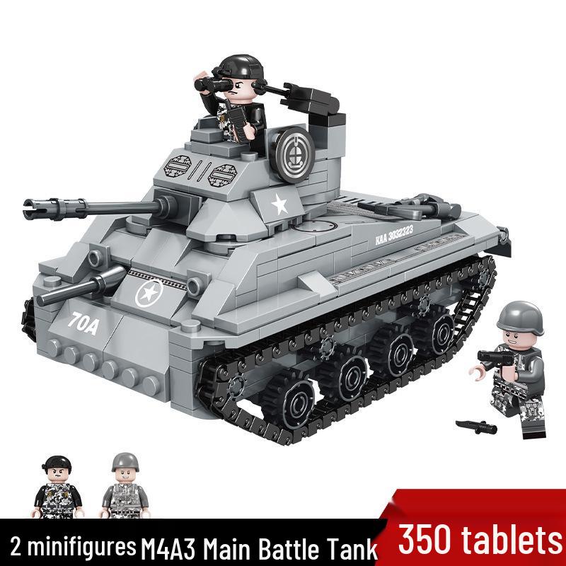Children s Educational Military Battle Tank Building Blocks Toy
