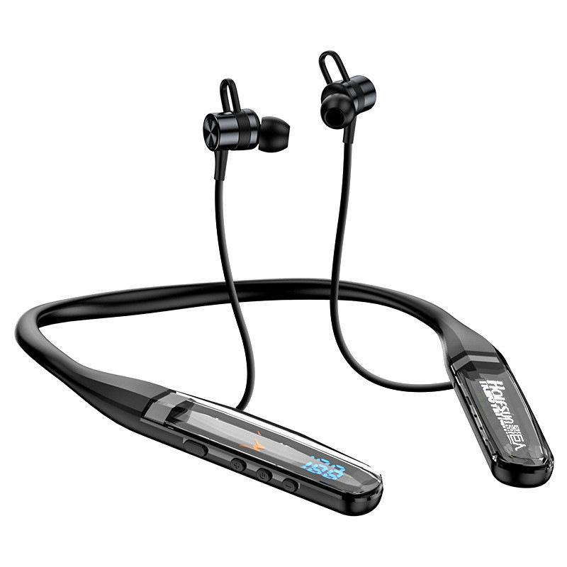 Shadow Giant Bluetooth Neckband Headset with Crystal Display and Extended Battery for Unisex Sports and Gaming
