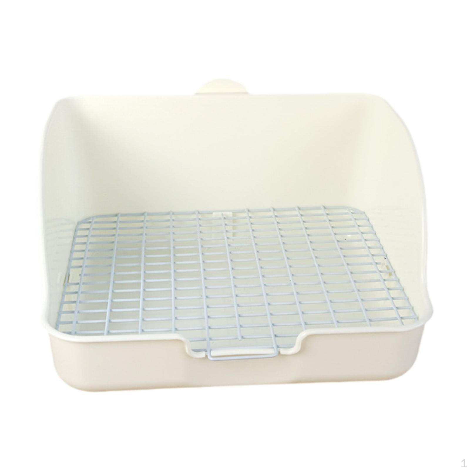 

Pet Toilet Pee Pan Tray Corner Litter Box for Hamster Bunny Rats Chinchillas белый