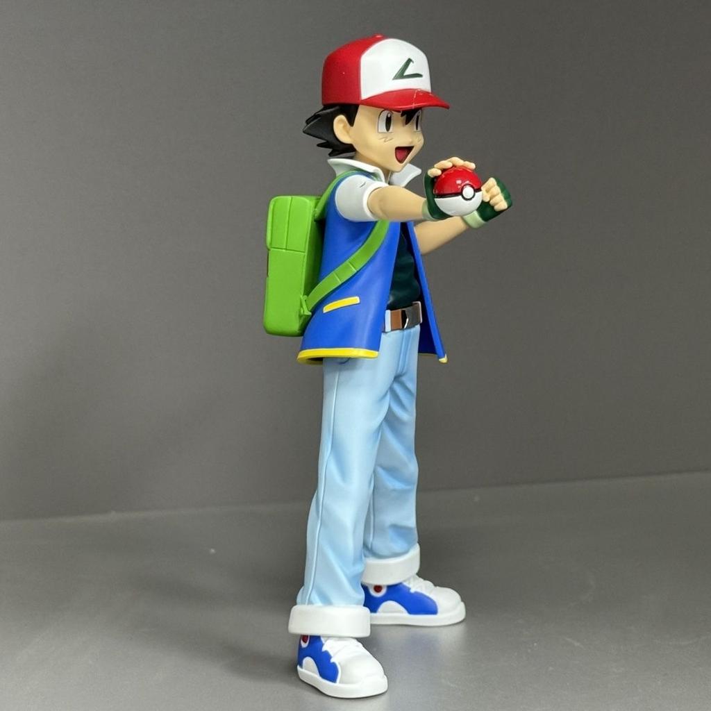13cm Anime Pokemen Ash Ketchum Figur Pokemen Actionfigurer Pvc Samlemodell Leker Gaver