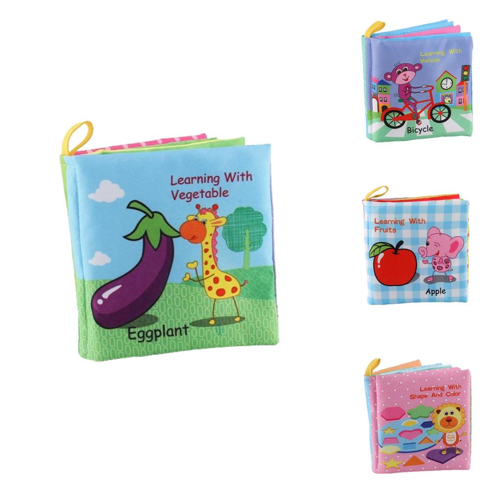 2017 Baby Cloth Book Early Education Toy English Cognitive Handheld Book Tear-resistant With Rustling Paper Bb Call