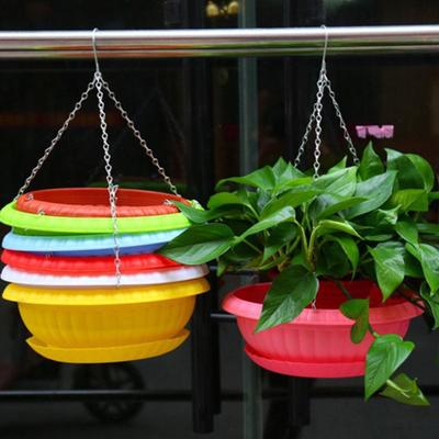 Breathable Hanging Flower Pot Triangular Design Plastic Smooth Surface Plant Pot Patio Decor