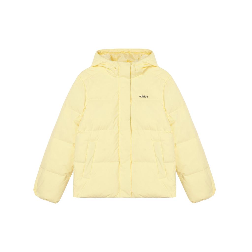 Adidas Wuji Series Fashion Versatile Letter Hooded Long Sleeve Warm Down Jacket Men Outerwear Yellow JL9590