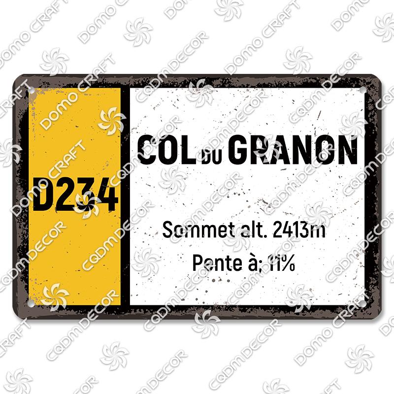 Berg Höhe Poster Metall Blechschilder Col De La Madeleine Hautacam Metallplatte Wanddeko Club Pub Wohnzimmer Zuhause