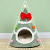 Houses for Cats Christmas Beds Winter Pet Supplies Warm Bed Puppy Accessories Velvet Thickened Cat House Christmas Decor