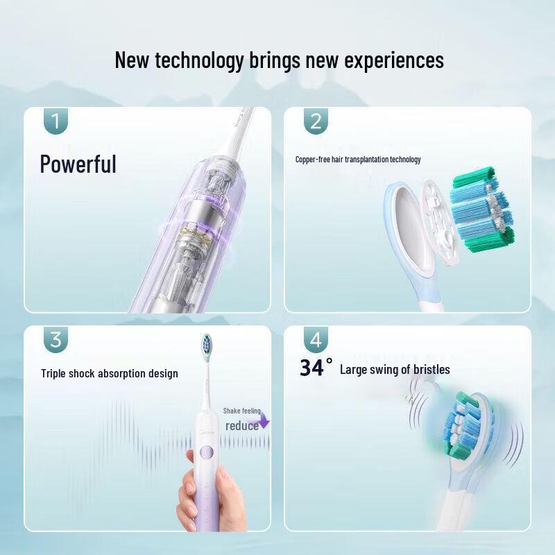 Midea YM3 Portable Sonic Electric Toothbrush CN plug (adapter included)