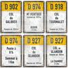 Cartello Metallico Tour De France Ciclismo - Presenta ALPE D'HUEZ & Altri Famosi Colli - Ideale per Decorazioni per Appassionati di Ciclismo