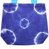 Tie-Dye Cotton Tote Bag Blue Rings 38x42x12cm