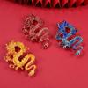 Ethnic Chinese Style Badge Pin Fashionable Lapel Pin Dragon Shape Brooch Traditional Chinese Culture Jewelry Accessory