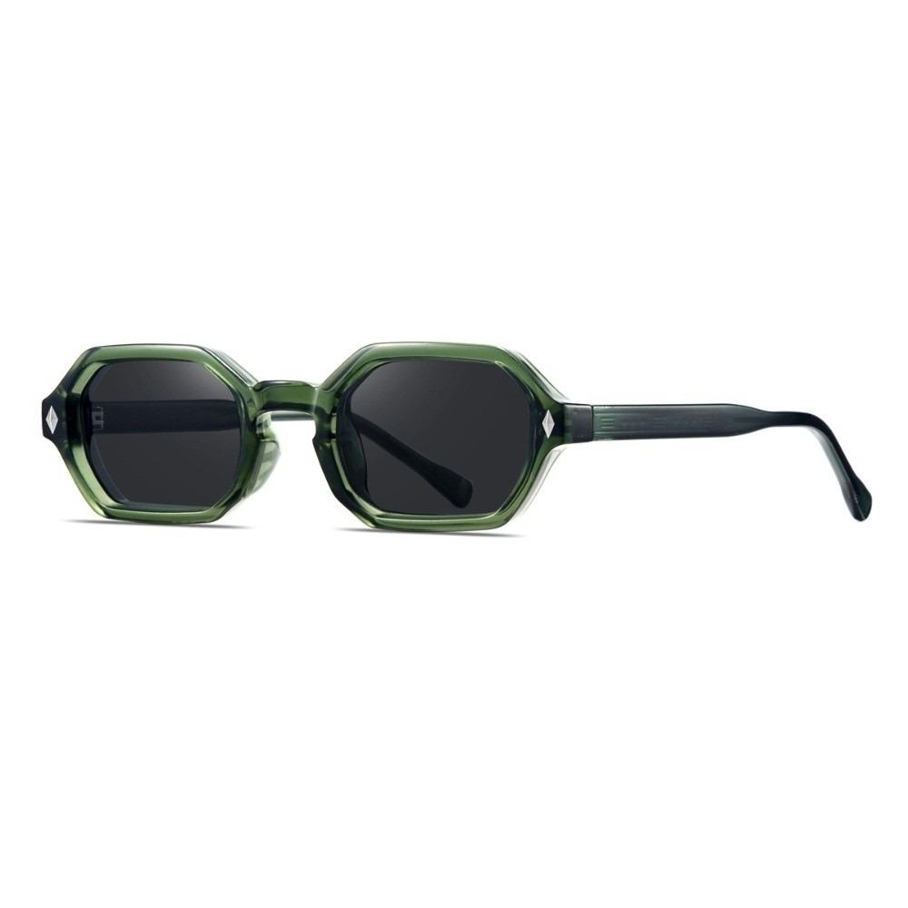 

Blue-light-blocking Small Square Frame Sun Glasses Lightweight Men UV400 Eyewear Travel Green Frame