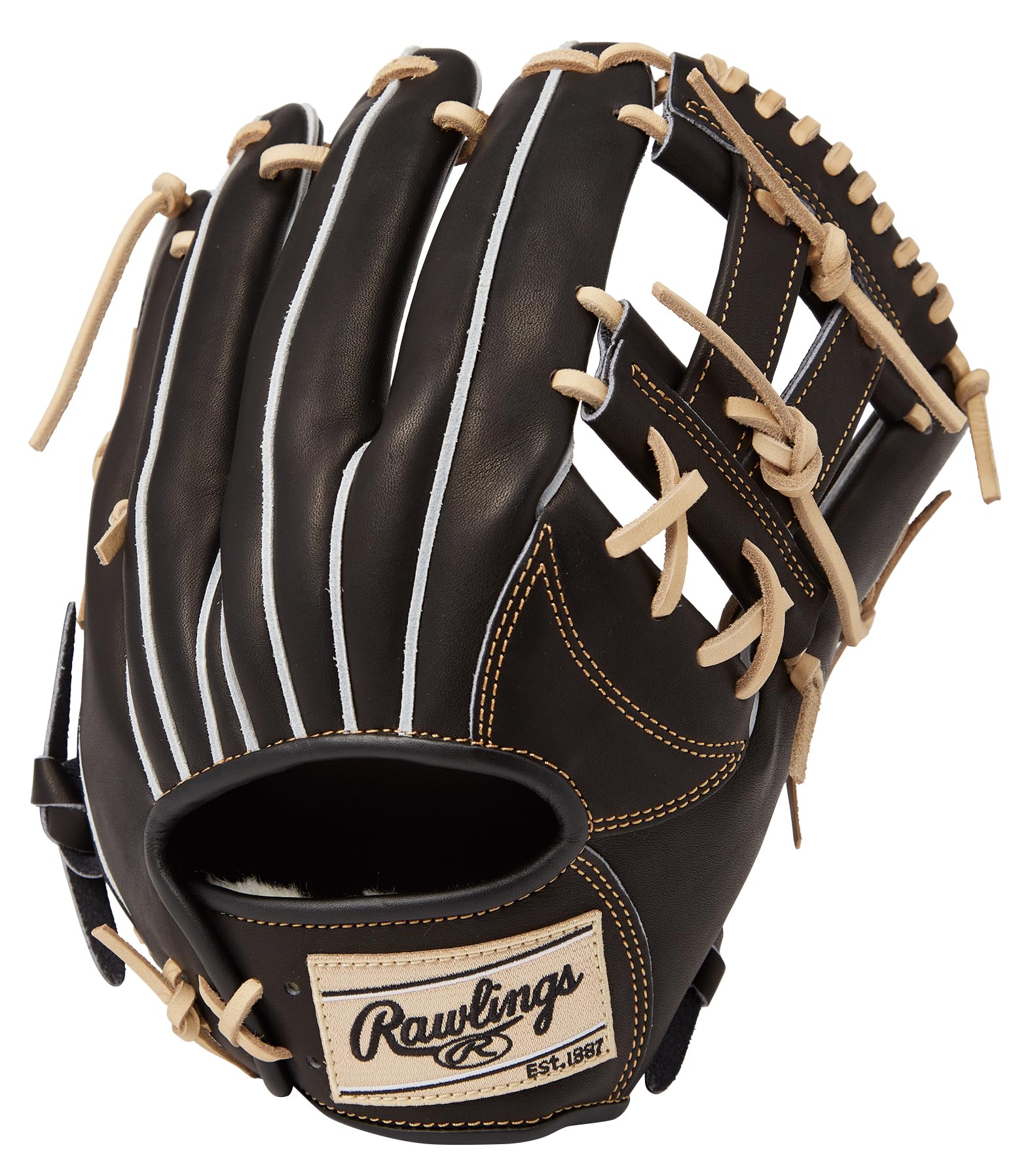 

Rawlings baseball adult size HOH PRO EXCEL black throw on the left glove, 12, softball, –FS Style– GR5HENP6FS, [infield glove]. Right-handed (worn чорний