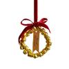 Handmade Christmas Bells Wreath Iron Xmas Tree Hanging Bells  Wedding Supplies