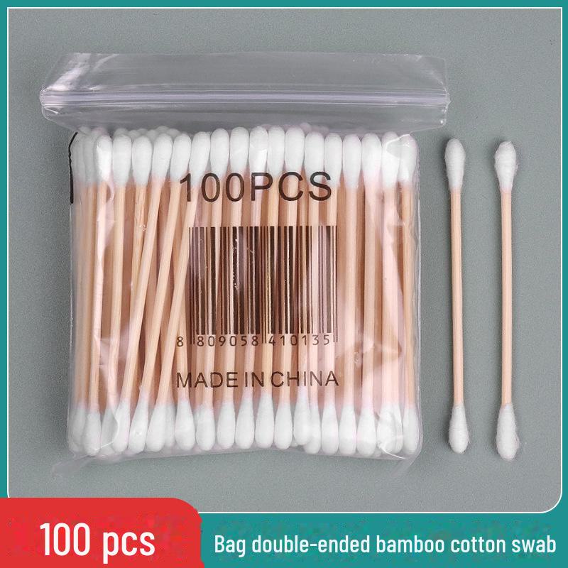 Double-Headed Cotton Swabs for Ear Cleaning, Makeup Removal, and Beauty Care