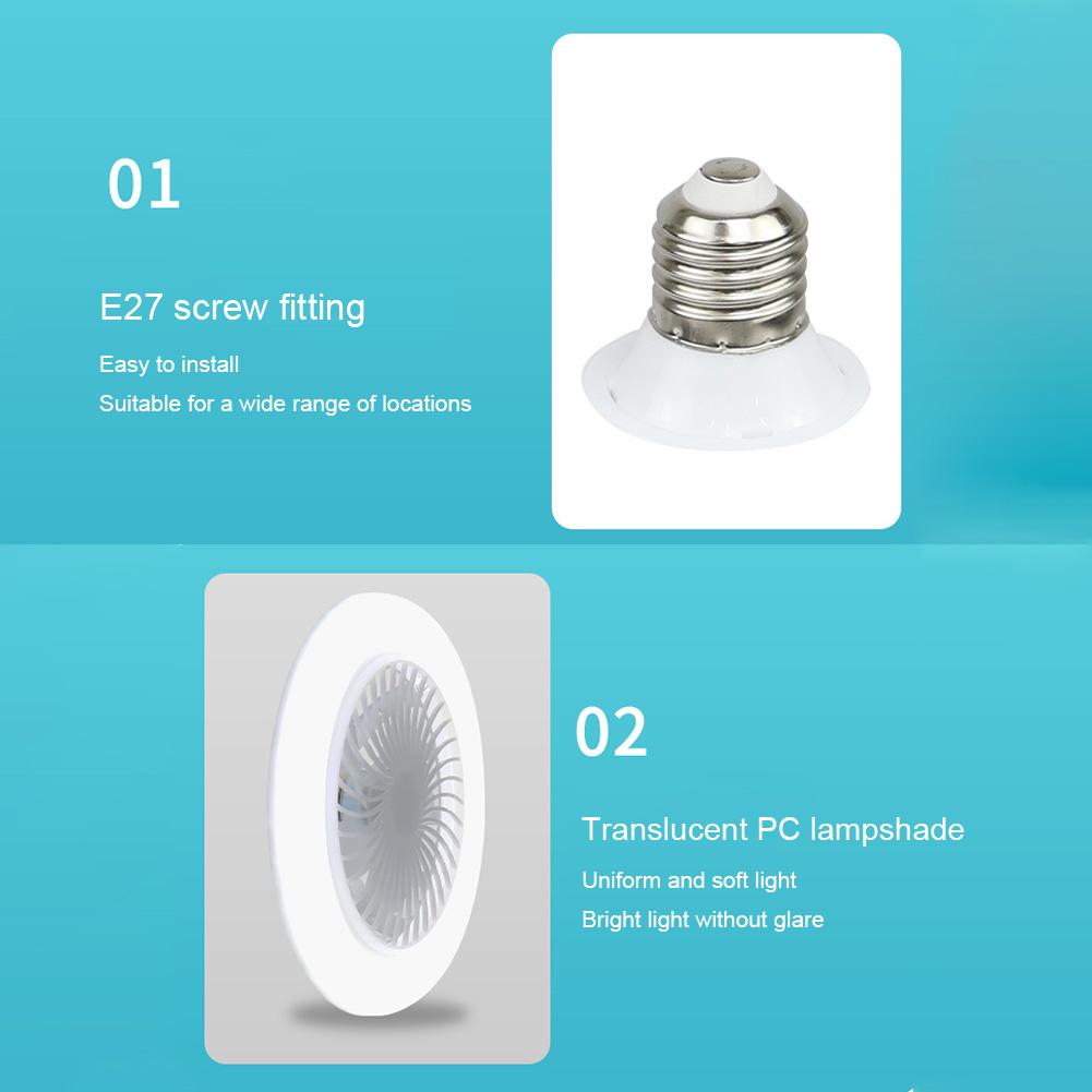 Smart Ceiling Fan 30W Fans With Lights Remote Control Bedroom Decor Ventilator Lamp Air Invisible Blades Silent for Living Room