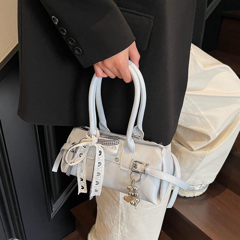 Women Bags Women's Bags 2025 New Mori Fashion Niche Bow Single Shoulder Crossbody Pillow Bag Pu