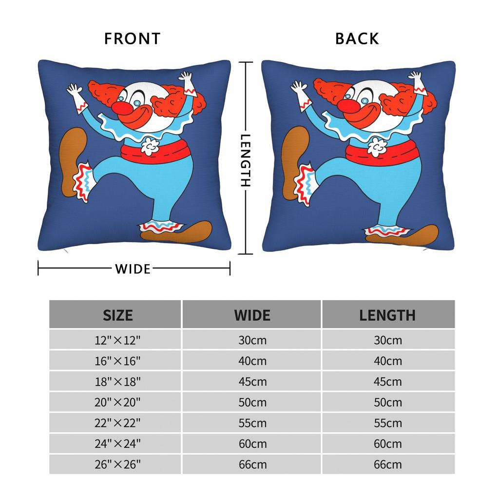 Pillow Case Funny Clowns B-Bozoeds Soft Pillow Cover For Living Room Sofa Vintage Pillowcases