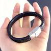 Europa und Die Vereinigten Staaten Schmuck Lederseil Armband Edelstahl Zähne Schnalle Geflochtenes Armband Herren Einfach Le
