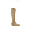 New spot 2025 autumn and winter new V-mouth pointed head thick heel high knight boots women's western stacked thin boots