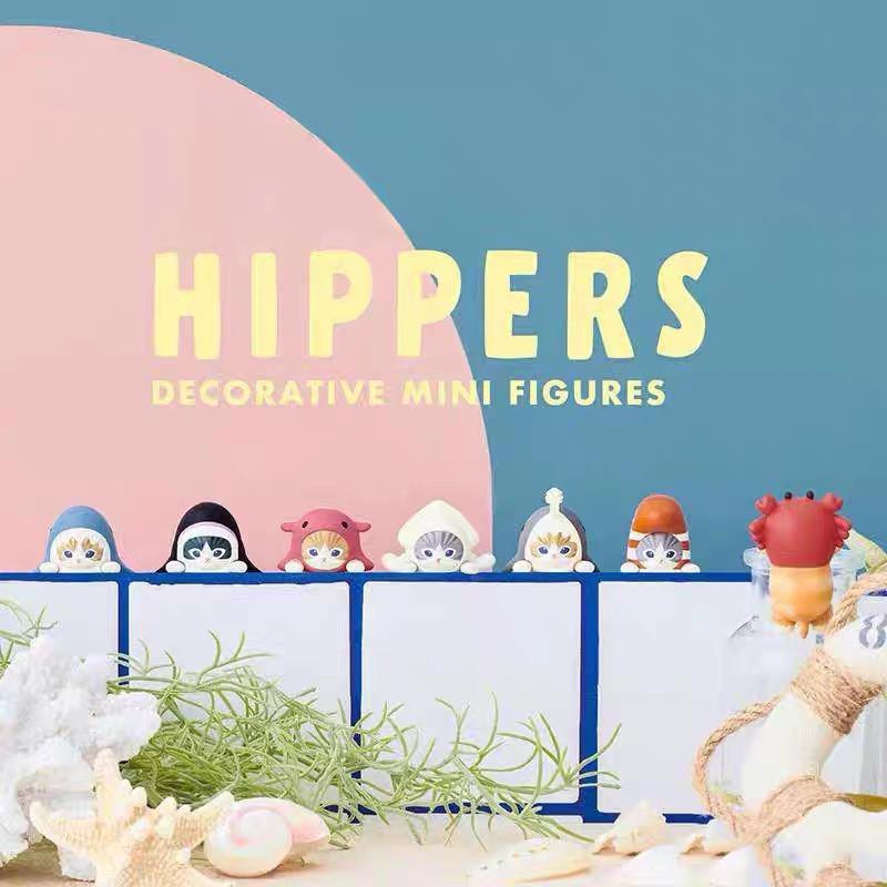 Adorable Cat Fuku Sandy Ocean Animal Plush Figures Blind Box Collectible Toys