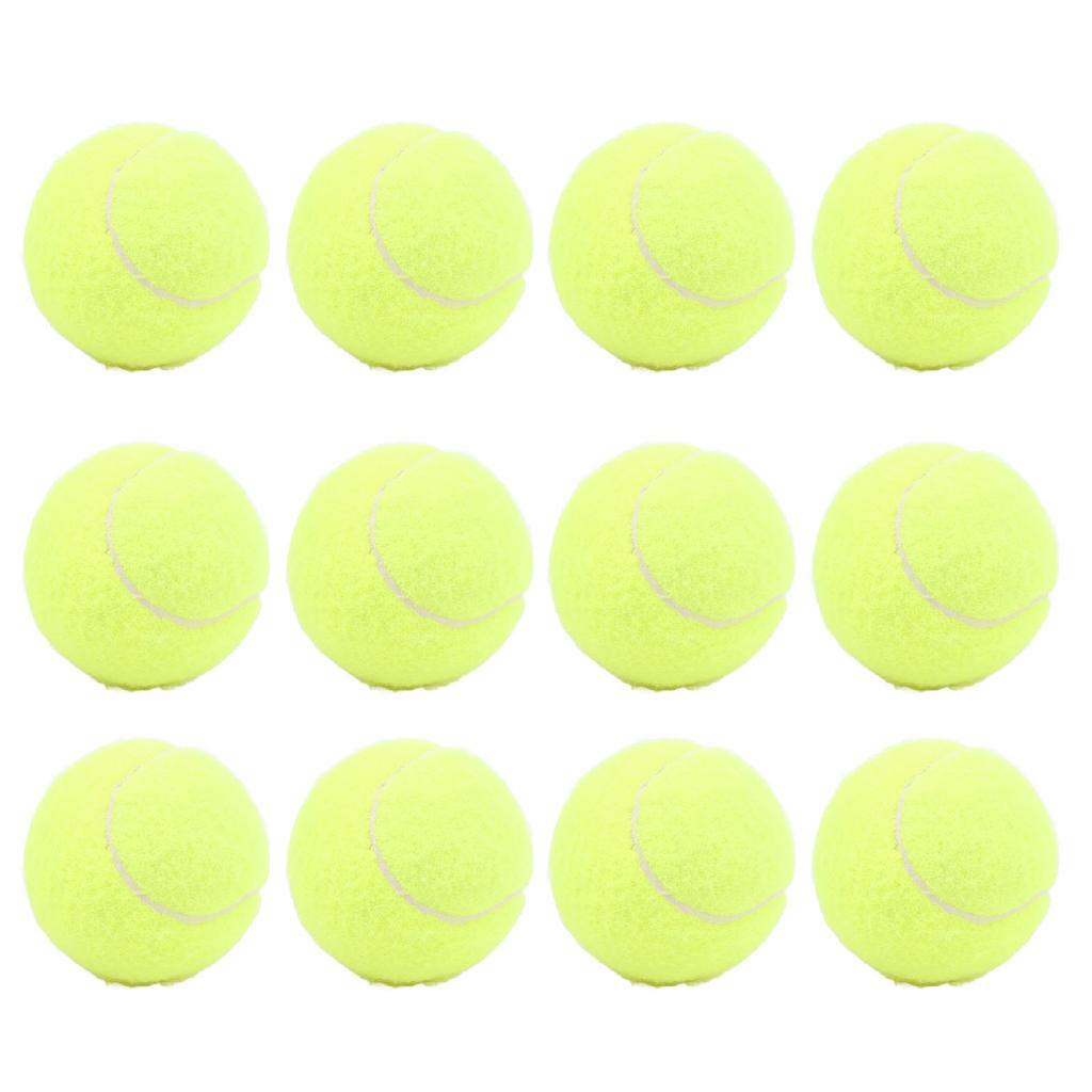12 Pack Tennis Balls Rubber Felt Pressure Training Tennis Balls Practice Balls with Storage Bag for Beginner Training