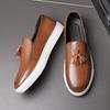 Fashion Autumn Loafers Men's Tassel Slip-On Slip-On Comfortable Men's Leather Shoes Casual Shoes Fashion Oxford Shoes Large Size 38-47