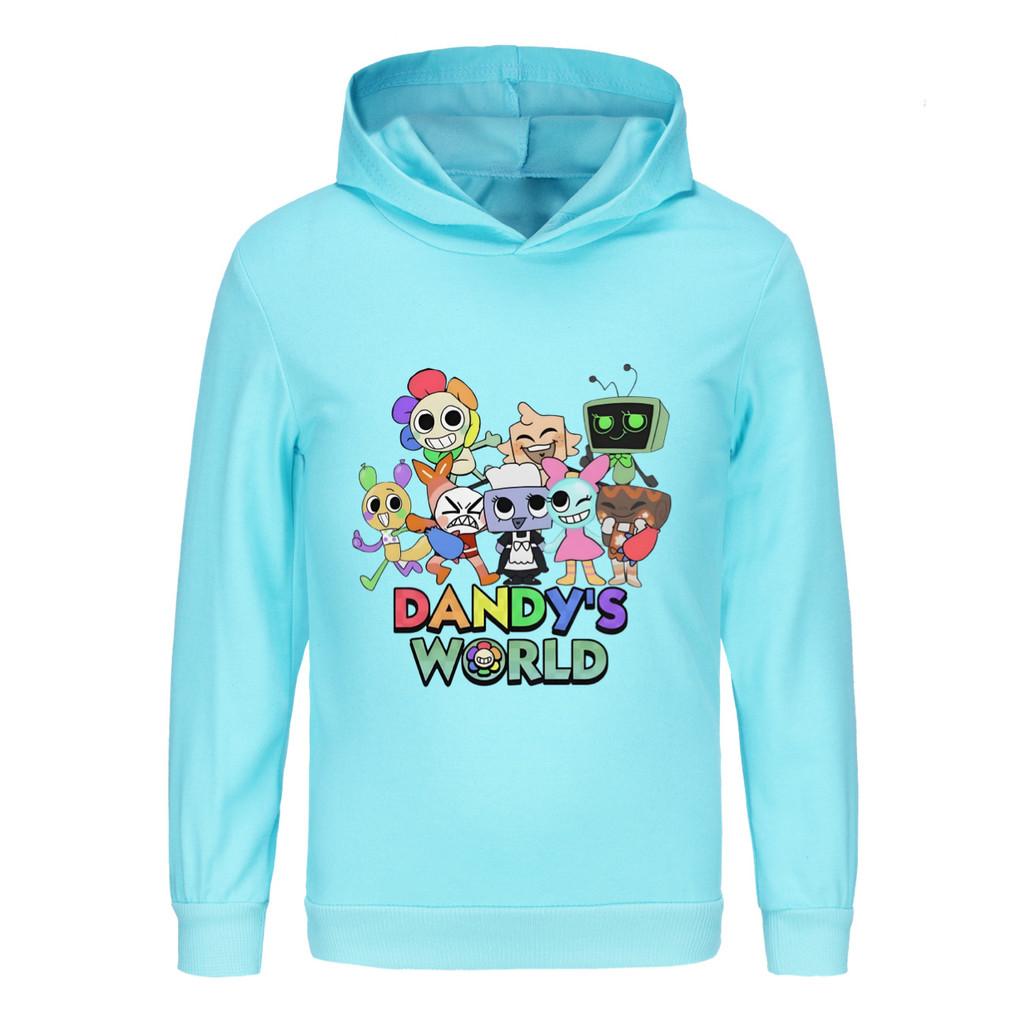 5407 Multi-color Kids Boys Girls Dandy World Printed Hoodies Trousers Clothes Set