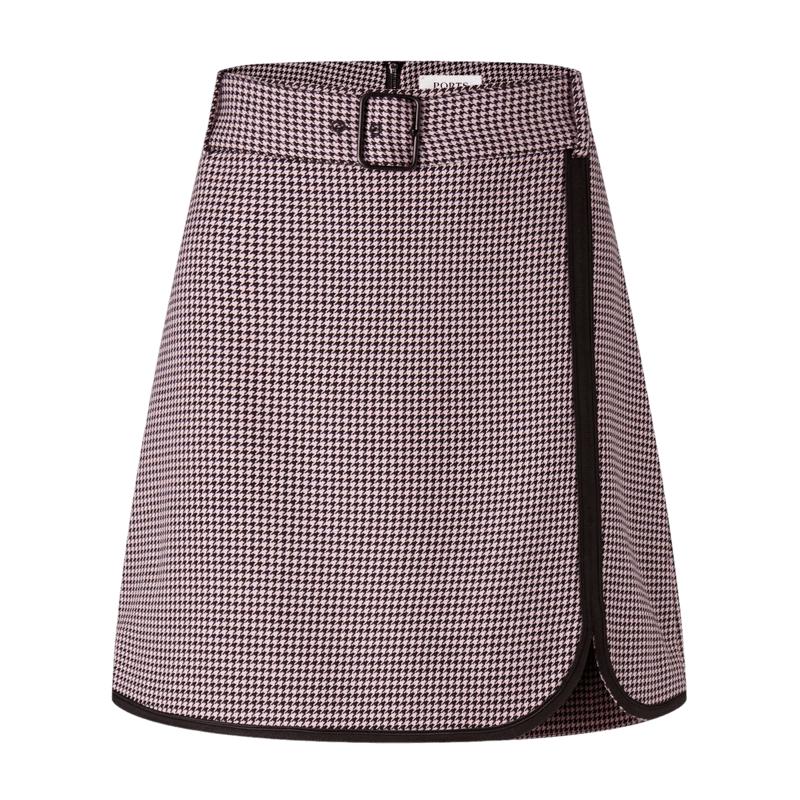 PORTS Wool Houndstooth A-Line Skirt 2