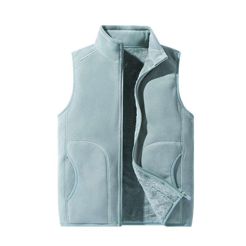 Höst- och vinterparjacka i fleece med extra fleece och förtjockad fleece för damers varma fleecejacka