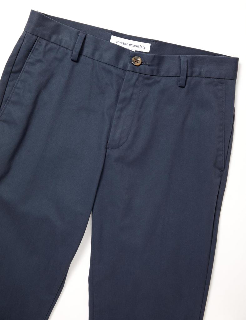 [Amazon Essentials] Chino Pants, No Pleats, Non-Stretch, Slim Fit, Men's, Navy, W32 / L30