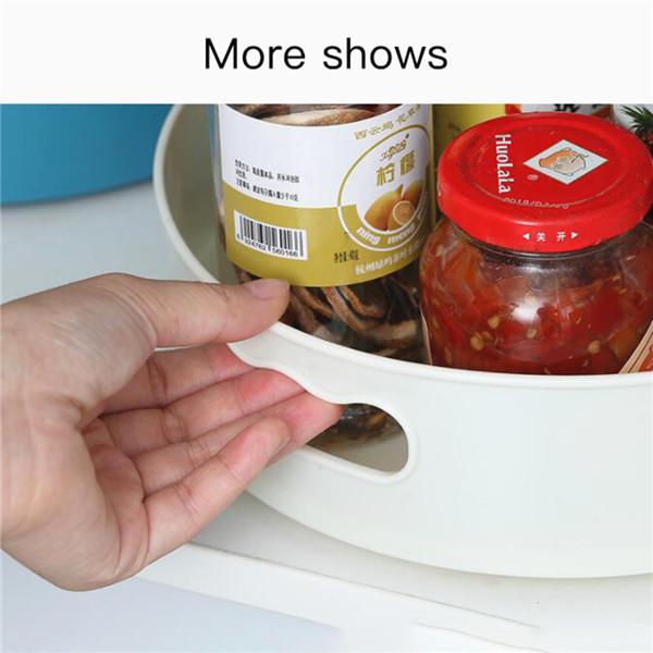 European Style Seasoning Storage Box Rotatable Plastic Solid Color Multifunctional Desktop Storage Rack Rotating Rack