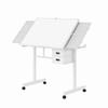 1000 pieces Jigsaw Puzzle metal Table board for adults gift with 4 trays and 2 Drawers (white)