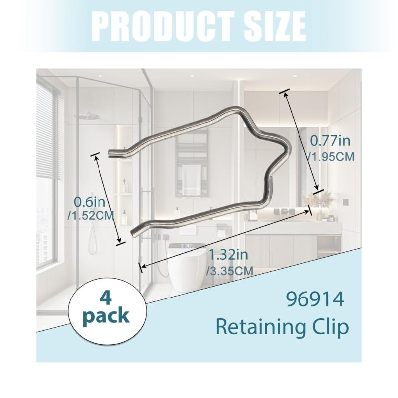 20 Piece Strong Steel Shower Valves Fixing Clip 96914 Replacement Fit Posi Temperature Bath & Shower Mixing