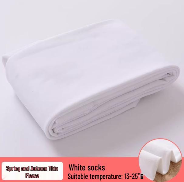 Samt-Tanzstrumpfhosen für Mädchen - Weiß, Verdickt, Ideal für das Training im Frühling/Herbst