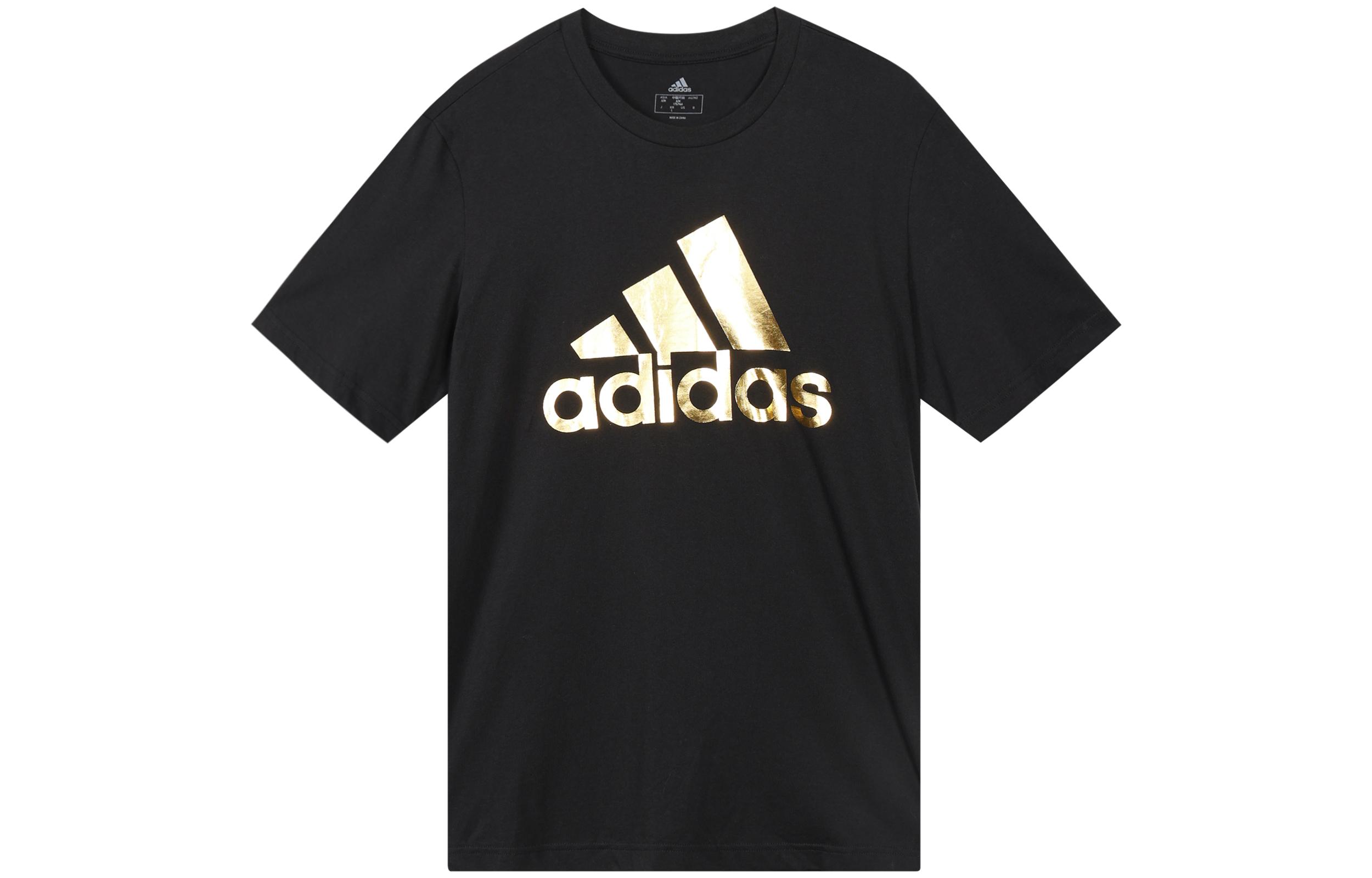 

Adidas T Shirts Men s Black Crew Neck Moderate Straight Fit FN1735 L