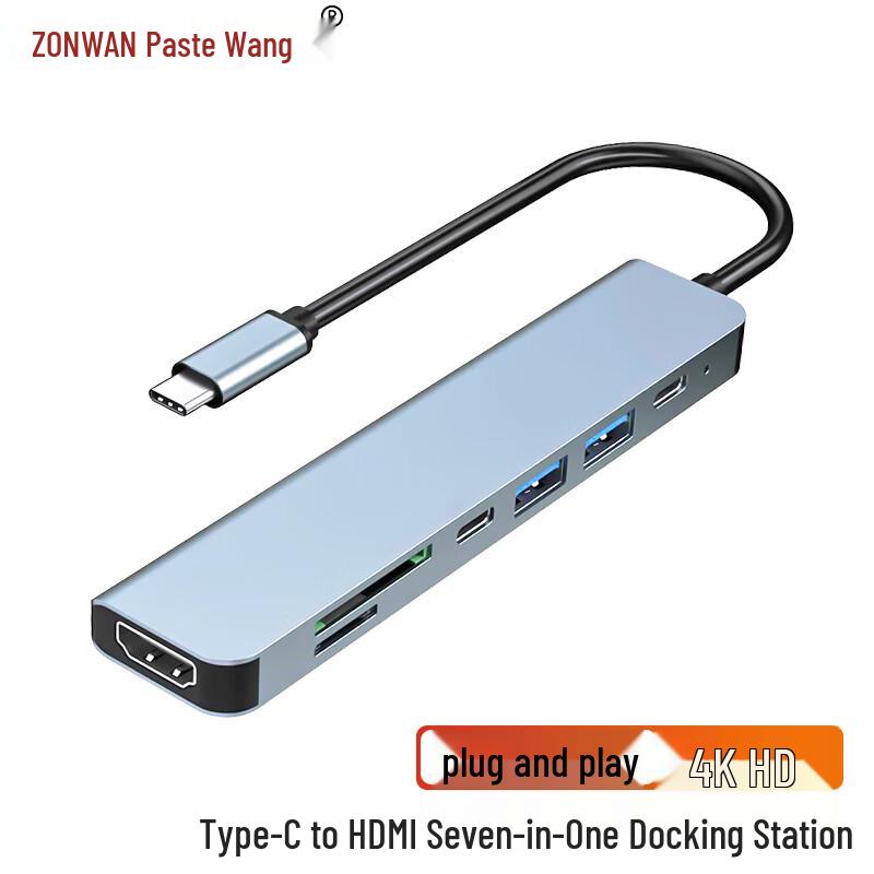 Zonwan Multi-Port USB/Type-C Hub & Docking Station