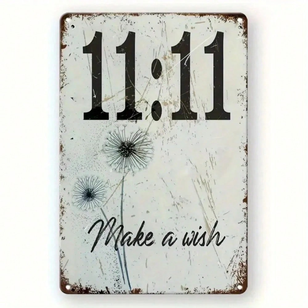 

Vintage Aluminum Sign Make A Wish Inspirational Quote Metal Plaque Home Bar Wall Decor 20X30 різнокольоровий