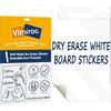 3 Pack Dry Erase Board Stickers Magnetic Free, 12"x8" Restickable Dry Erase Sheets No Residue for Wall/Refrigerator/Door/Cabinet, Adhesive