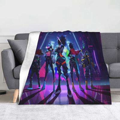 Valorant Game Knitted Blanket Anime Plush Throw Blankets Summer Air Conditioning Printed Soft Warm Bedspreads