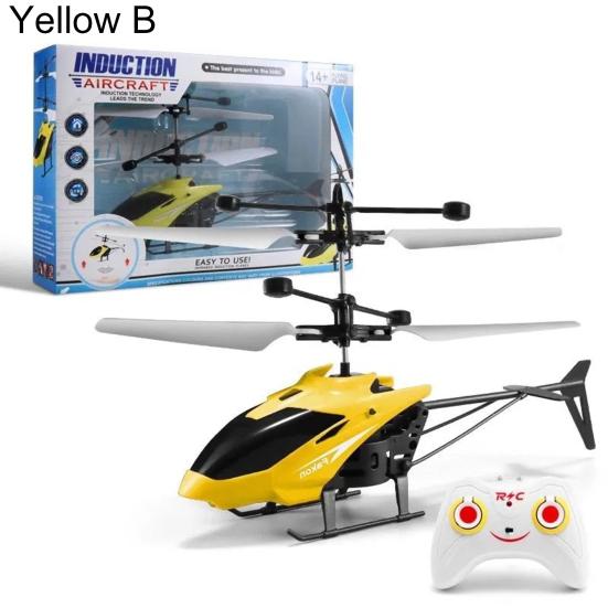 1 Set RC Aircraft Toy with Bright Light Gesture Infrared Sensor Anti-collision Rechargeable Simulation Model Toy Anti-interference Remote Control