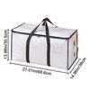 2Pcs Large Capacity Transparent Storage Bag Double Zipper Moving Luggage Bags  Travel