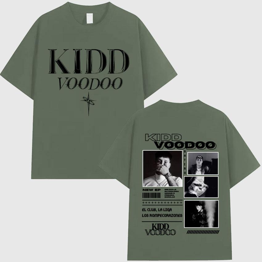 Rapper Kidd Voodoo Satiro Tour Harajuku Graphics 2025 Oversized High Quality Tshirt Mens Womens Short Sleeve Cotton Casual Tops