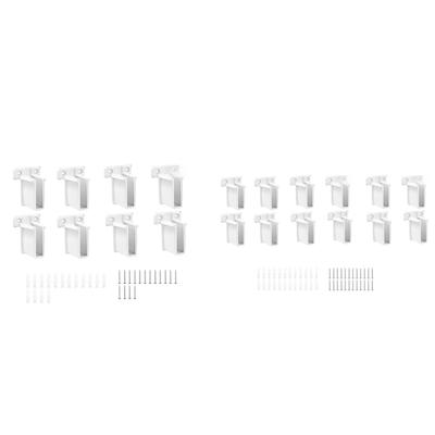 8/12Pcs Wardrobe Closet Rod Bracket Wire Rack End Bracket Wire Shelf Corner Support Bracket Easy To Installation