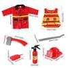 Kids Firefighter Costume Tool Costume Role Play Suit Fireman Dress Up Outfit Hat Fire Extinguisher Party Birthday Gift Toy