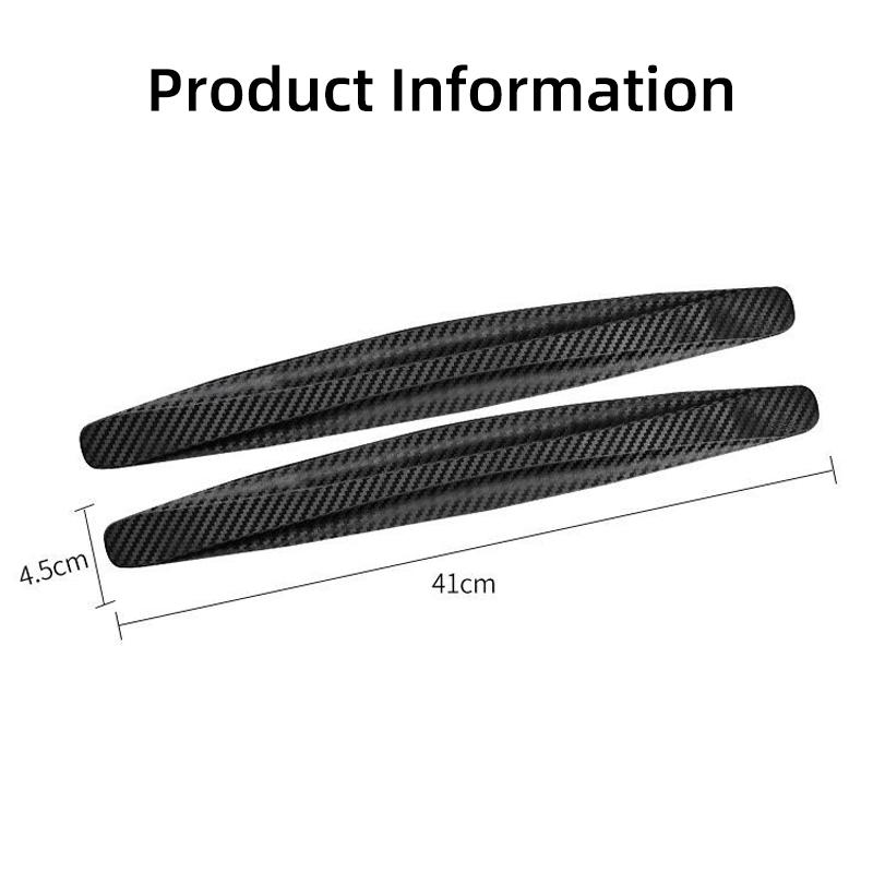 Car Front and Rear Bumper Anti-collision Strips, Carbon Fiber Pattern Protective Strips, Anti-scratch Rubber Strips For Car