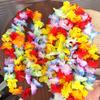 Hawaiian Flower Garland Colourful Artificial Flower Necklace Tropical Beach Pool Birthday Wedding Christmas Home Party Decor