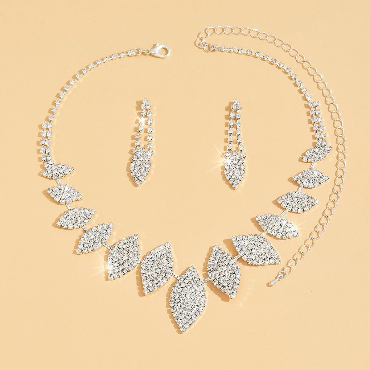 

Свадебные аксессуары ожерелье серьги комплект вечернее платье свадьба элегантные украшения дамы цепь горячая распродажа